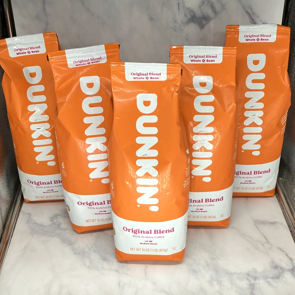 DUNKIN' DONUTS Dunkin Donuts Original Whole Coffee Bean 5 lb - Pack Of 5 *FREE GIFT W/PURCHASE*