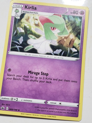 Kirlia 060/198 Near Mint - B1G1F - Chilling Reign Pokemon Card $2 Combined Ship - Picture 2 of 3
