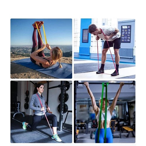 Bande de Résistance Élastique pour Fitness, Musculation, Pilates, Crossfit, Yoga - Picture 8 of 15