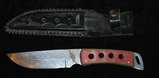 Vintage Chipaway Cutlery fixed blade knife unrestored w/ leather sheath