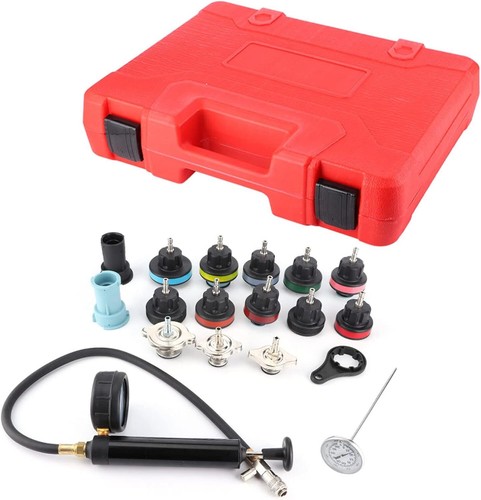 18pcs Radiator & Coolant Pressure Tester Cooling System Pressure Tester Kit new - Foto 10 di 10