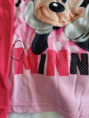 Disney Minnie Mouse Bow Pajama Set Pink size 8 PJ Long Sleeve Top & Long Pants - Picture 4 of 19