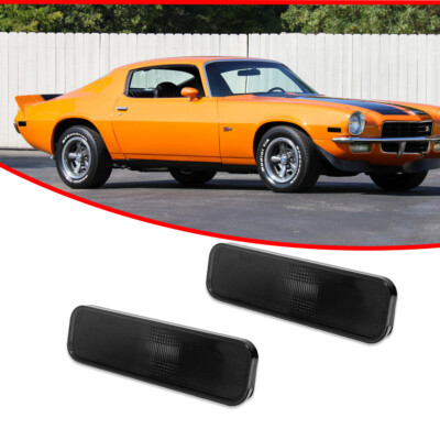 Smoke Lens Side Marker Light Kit For 1970-1977 Chevy Camaro - Front & Rear (4 Pcs) - View #5