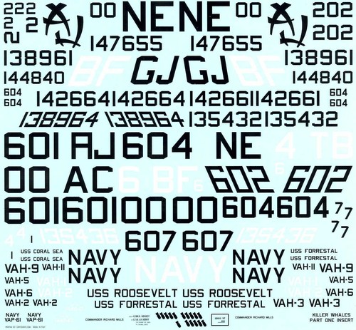 Furball Decals 1/48 DOUGLAS A-3 SKYWARRIOR "KILLER WHALES" Part 1 - Imagen 3 de 8