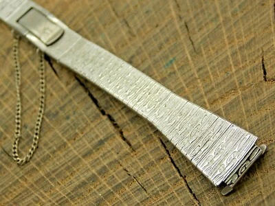 Accutron NOS Vintage Unused Watch Band Stainless Steel Butterfly Clasp 10mm - Image 1 of 4
