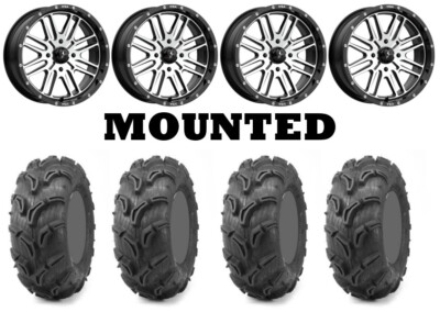 Kit 4 Maxxis Zilla Tires 27x10-14 on MSA M38 Brute Machined Wheels 550