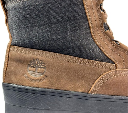 TIMBERLAND MEN'S SPRUCE MOUNTAIN BROWN WARM LINE WATERPROOF BOOTS, A1UBK - Picture 8 of 9