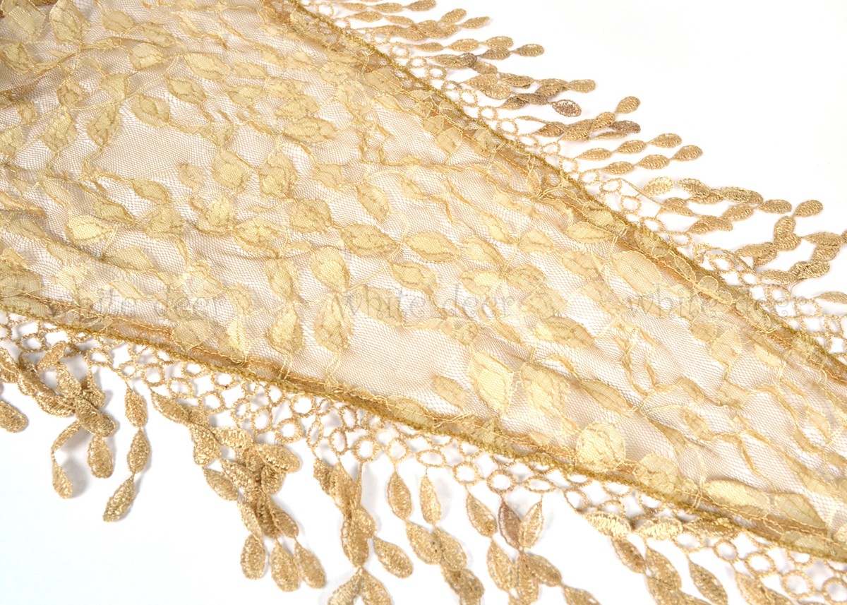 12 PCs Wholesale Women's Melon Seed Fringe Lace Scarf Embroidery Tassel