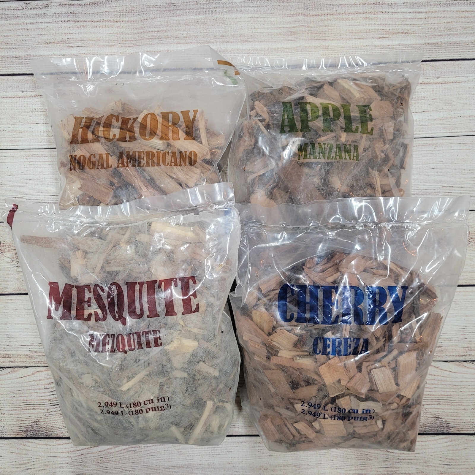 Masterbuilt Wood Smoking Chips Variety 4 Pack Hickory, Mesqu