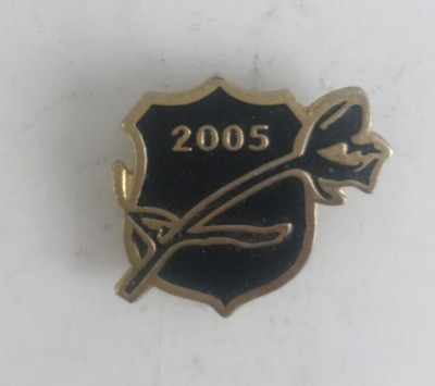 2005 Law Enforcement Memorial Shield & Rose Black Lapel Hat Pin