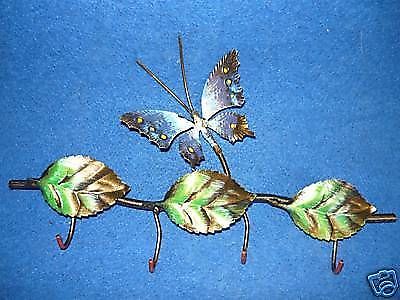 WROUGHT IRON BUTTERFLY KEYCHAIN HANGER