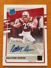 2020 Donruss Rated Rookies Draft Auto #25 Dalton Keene Virginia Tech Patriots TE