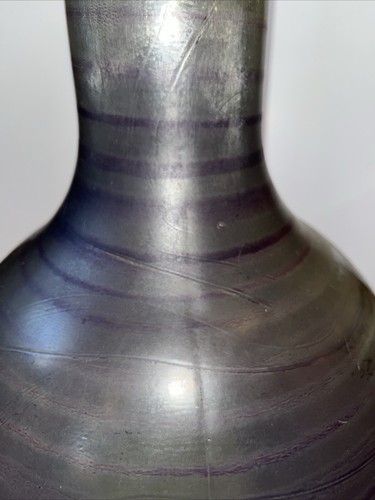 Vintage Art Glass “Swirl” Purple Floor Vase Murano? Very Large 25” - Picture 4 of 24
