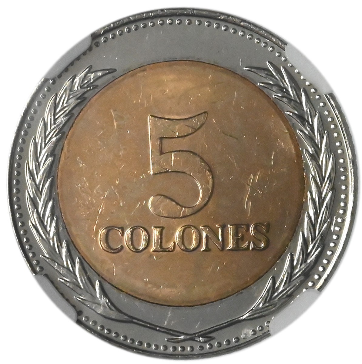 EL SALVADOR 5 Colones 1997 NGC MS64 'The Discovery of America' Not