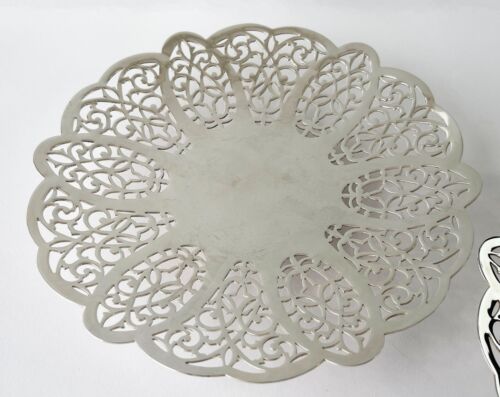 Vintage Paramount Rosepoint Luke Pair 2 Silverplate Sweet Food Serving Dish/Tray - Picture 2 of 6