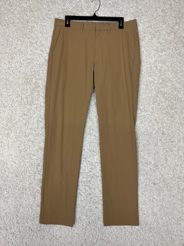 J Crew Thompson Flex Tech Pants Mens 32x34 Beige Tapered Business Office Stretch - 第 1/13 張圖片