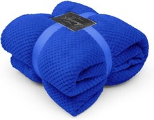 Popcorn Waffle Throw Thermal Fleece Extra Large Faux Fur Bed Sofa Travel Blanket