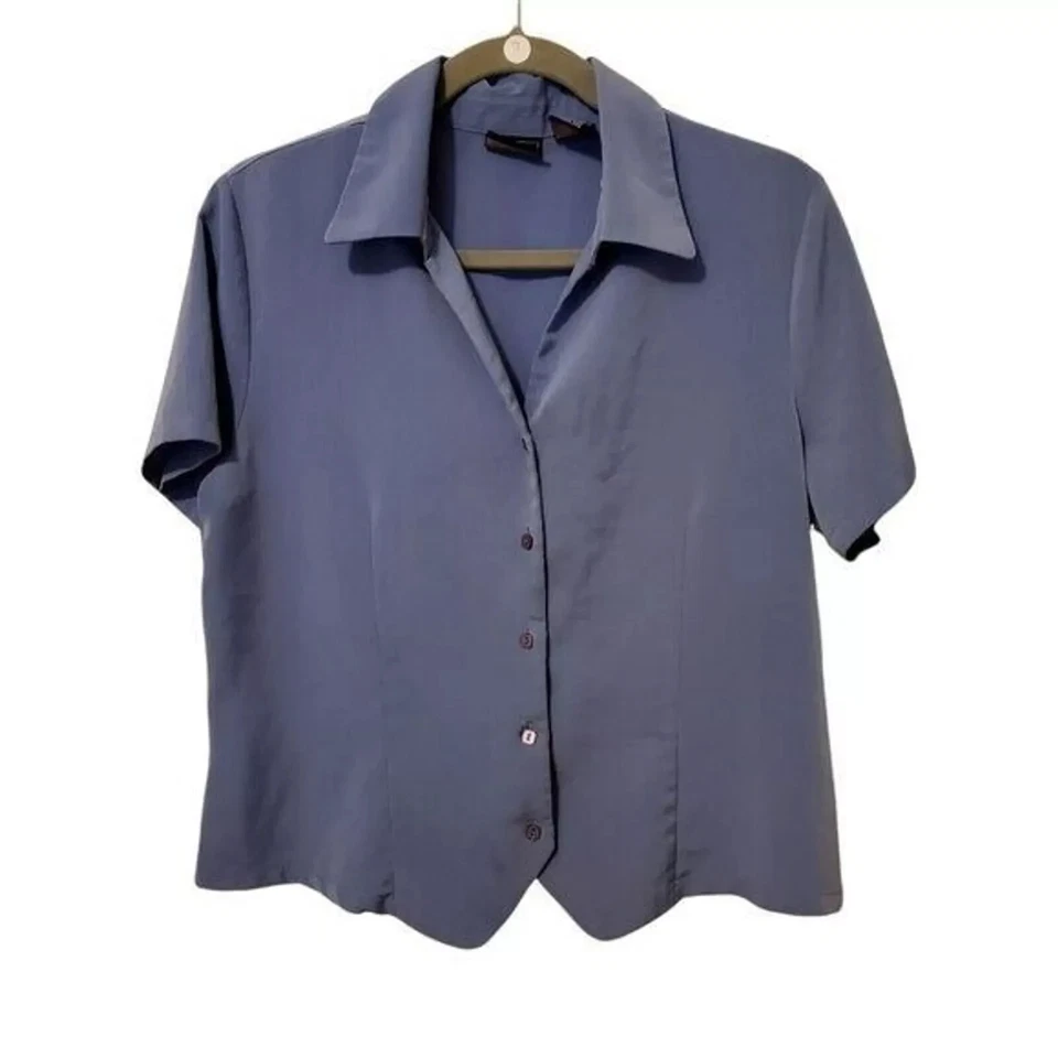 Paquete Lote de 4 Mujeres Karen Scott Christie Jill Talla 12 Manga Corta Con Botones Foto 2 de 4