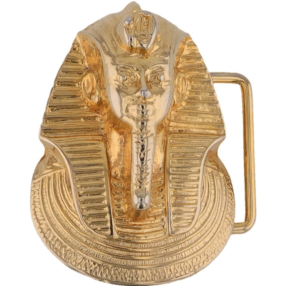 3D King Tut Tutankhamun Egypt Egyptian Pharaoh Snake 1980s Vintage Belt Buckle