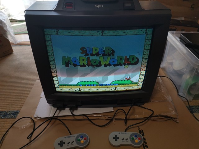 SHARP SF-1 Console System Super Famicom Color TV 21inch 21G-SF1 tested ...
