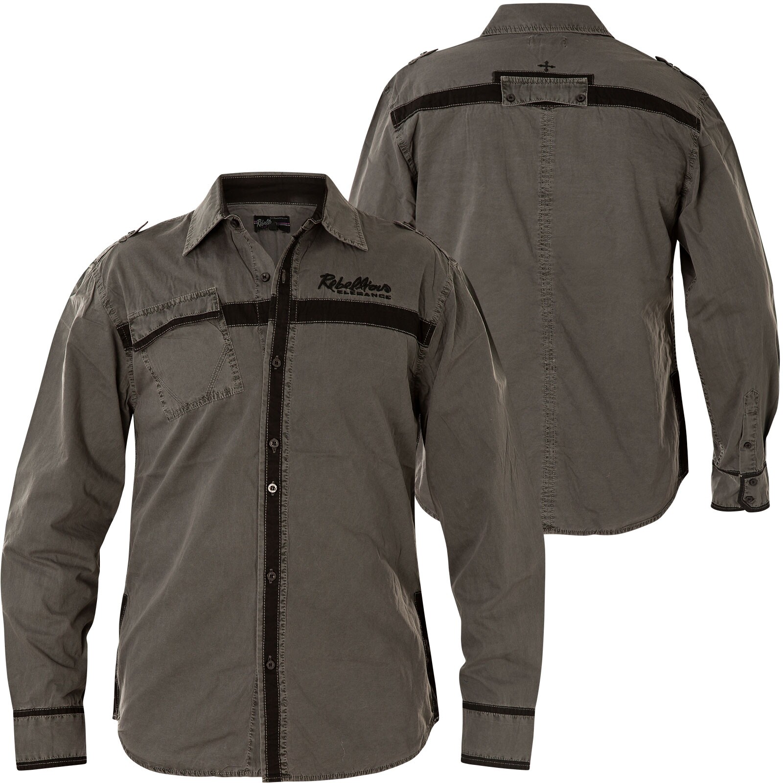 Рубашка REBEL SPIRIT Rebellious Elegance LSW111092 Темно-серая из карокала 6690₽