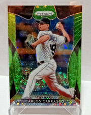 🔥⚾2019 Panini Prizm #147 CARLOS CARRASCO Lime Green Donut Circles  155/199