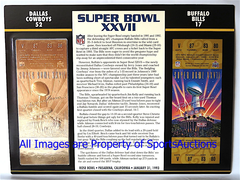 Super Bowl Dallas Cowboys NFL Tickets for sale | eBay