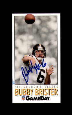 Bubby Brister Signed 1992 NFL GameDay Pittsburgh Steelers Autograph
