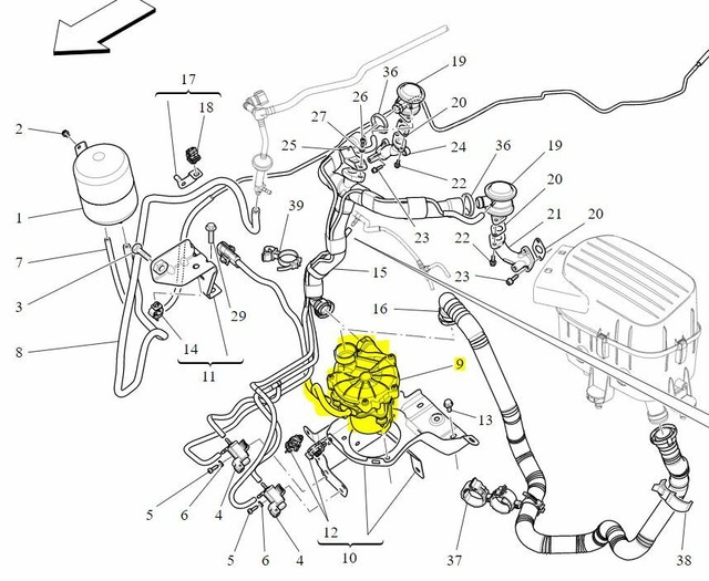 Maserati Ghibli Quattroporte Secondary Air Pump 670003500 for sale