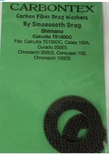SMOOTH DRAG SHIMANO CALCUTTA TE100DC & & CHRONARCH 100D5 CARBONTEX WASHERS
