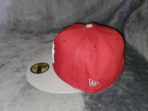 NEW ERA 59 FIFTY MLB NEW YORK YANKEES BRICK HOUSE FITTED HAT SZ 7 3/8 MENS RED - Picture 4 of 9