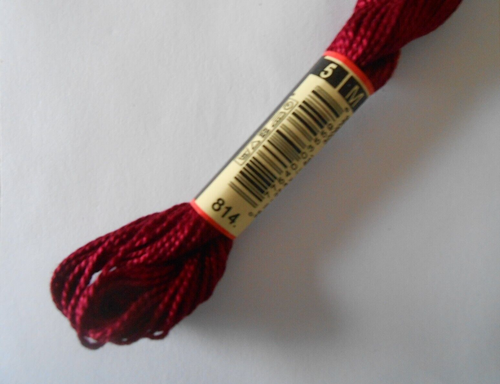 DMC Perle 5 Cotton 5g Skein Burgundy "814"