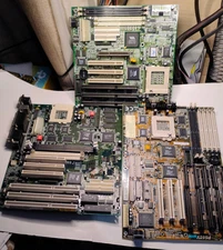 *UNTESTED* AS IS For restoration LOT x4 Socket 7 Motherboards