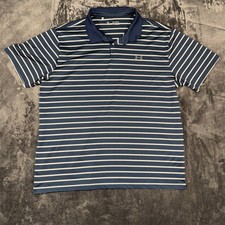 Camiseta polo Under Armour para hombre HeatGear a rayas azul marino XXL calce suelto de golf