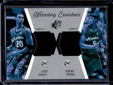 2003-04 SPx Larry Hughes Kwame Brown Winning Materials Combos Warm-Up #WC23