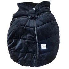 7AM Enfant Car seat cocoon cover in Black Velour one size 0-12 months
