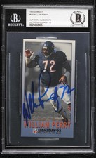 BAS 1993 Fleer GameDay William Perry #110 BGS Authentic Auto 3c7