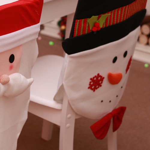 Christmas Chair Covers Protective Seat Back Case Removable Cartoon Chair Back - Picture 8 of 11