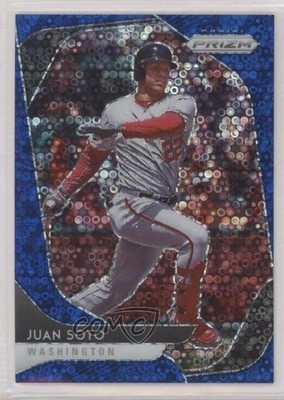 2020 Panini Prizm Quick Pitch Blue Donut Circle Prizm 95/199 Juan Soto #47 0e5c