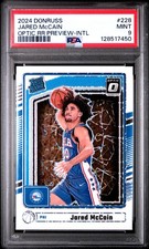 2024 PANINI DONRUSS OPTIC RATED ROOKIE PREVIEW-INTERNATIONAL JARED MCCAIN PSA 9