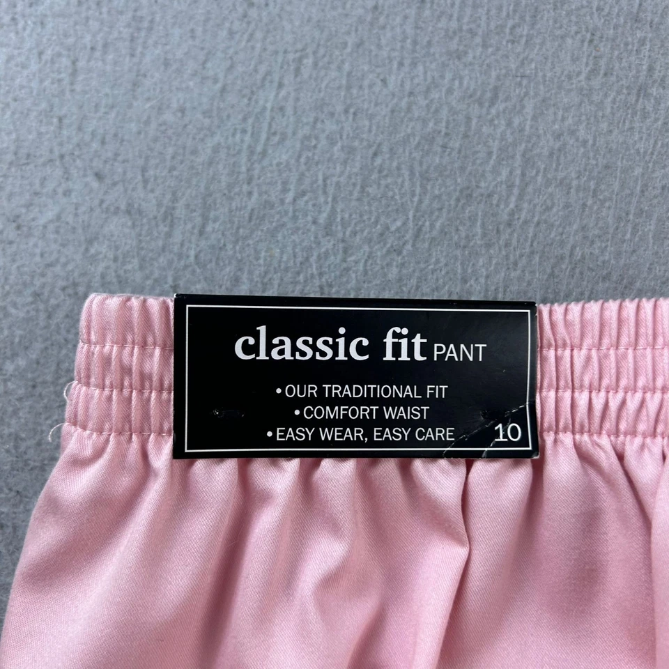 Alfred Dunner Pants Womens 10 Pink Elastic Waist Classic Lightweight Pull On NWT - Image 4 of 4