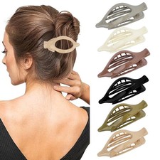 6PCS Flat Claw Clips for Women French Large Hair Clips for Women