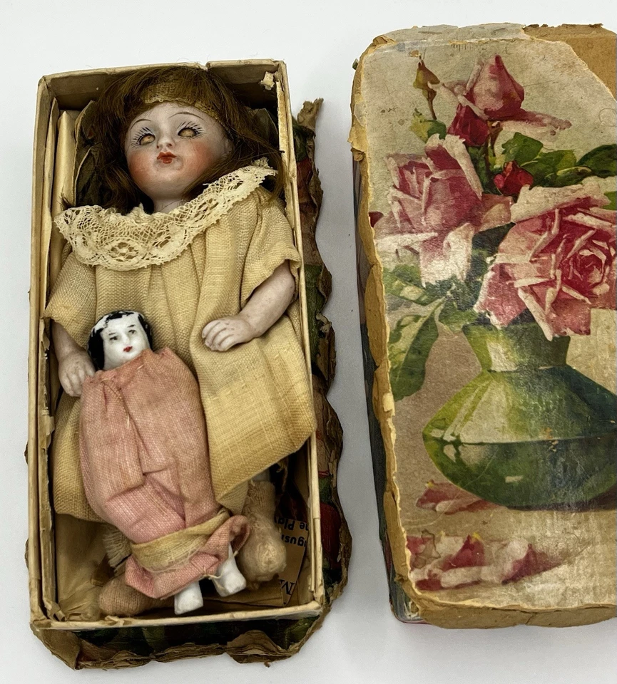 Muñeca bisque de porcelana antigua alemana 3 muñecas de cerámica Foto 3 de 4