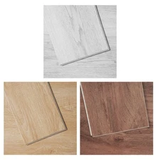 10PCS Interlocking PVC Vinyl Floor Plank Wood Tiles Peel Stick 24.5 sq.ft