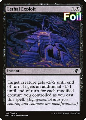 MTG NEO NM Common Lethal Exploit #107 Foil