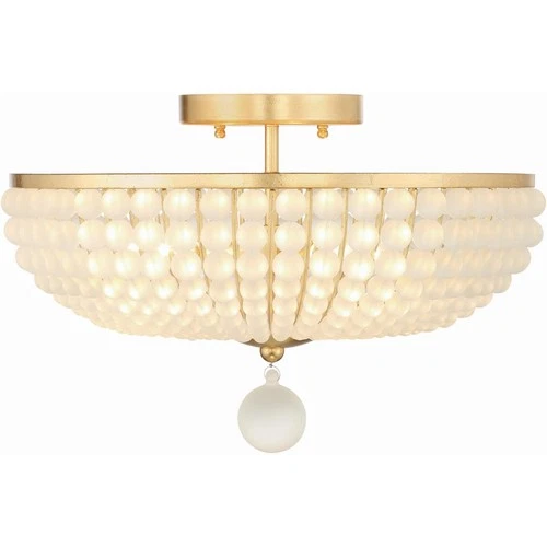 Crystorama BLA-10665-GA Bella Semi-Flush Mount Antique Gold - Picture 4 of 8