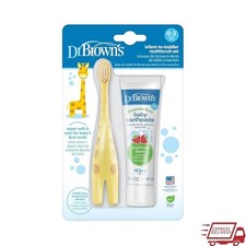 Baby Toothbrush  Fluoride-Free Toothpaste Infant Oral Care Training Set New