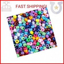 1000 Pcs Pony Beads for Crafts - Sukh Pony Beads Bulk 6x9 mm Hair Bead for Brai