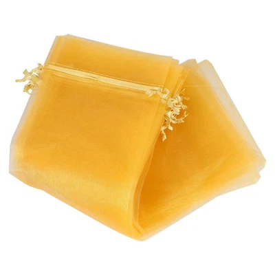 1 set 20 pcs de bouteille à vin à organza beaux à organza cadeau (doré) - Photo 1/4