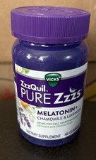 Vicks ZzzQuil Pure Zzzs Melatonin Gummies Wildberry Vanilla 48 ct exp: 09/2026